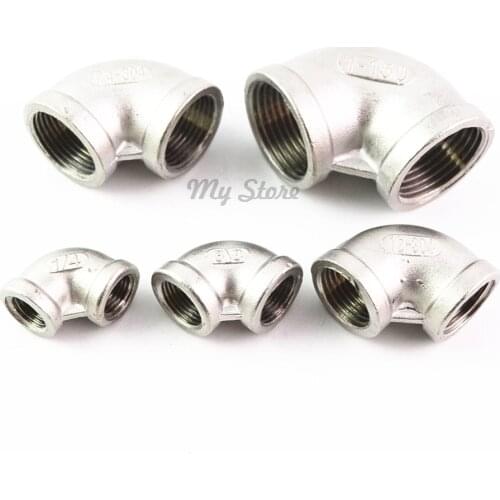 Stainless Steel 304 Threaded 90 Degree casting Elbow Fitting DN6 DN8 DN15 1/4'' 1/2
