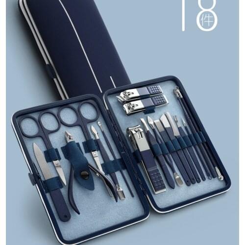 Stainless Steel Nail New Set Beauty Nail Pedicure Knife Manicure Scissors Care Tool Personal Cleaning Tools Send Pu Leather Bag