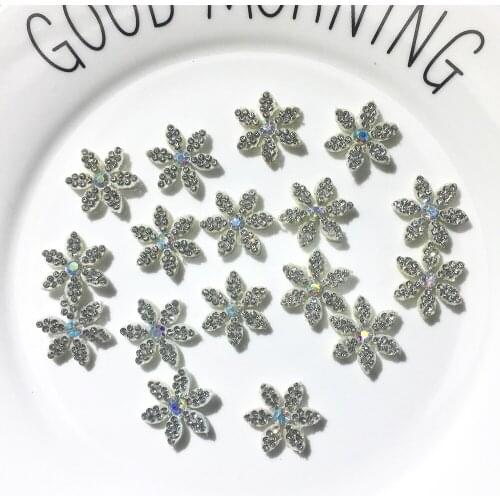 New 50pcs/Package Hot Diamonds Diamonds Flower Cloth Stickers Childrens Hairpins Hair Rings Jewelry Clothing Accessories