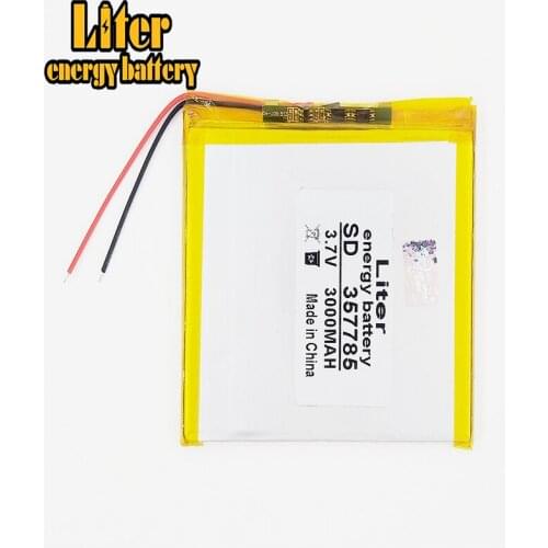 357785 3.7V 3000mAh 357585 high quality customized rechargeable li-Tablet polymer battery