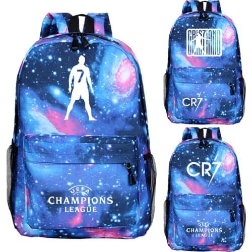 Hot sale Cristiano Ronaldo Backpacks Students bookbag Boys Girls School Bags Men Women Laptop knapsack teens Travel Mochila
