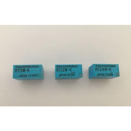 10pcs TAKAMISAWA RY5W-K RY12W-K RY24W-K 5/12/24V DPDT Signal Relay