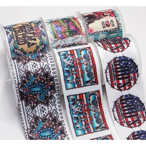 DIY Handmade Materials Printed Grosgrain Ribbon 50 Yard Per Size 53473