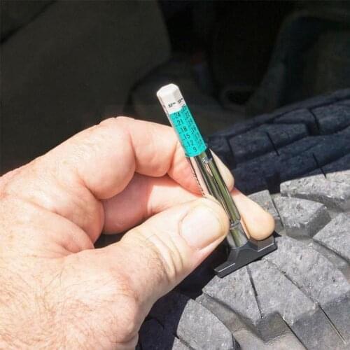 Car Tyre Measuring Pen Color Coded Universal Tyre Tread 25mm Depth Gauge Cylindrical Measuring Tool Depth H9A9