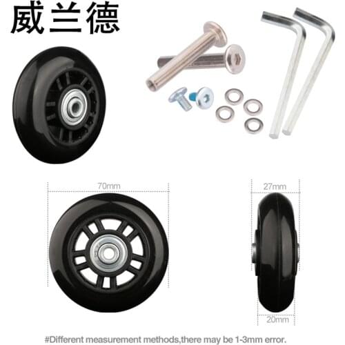 Luggage Suitcase Replacement Wheels 70mm*27mm Toolbox Replacement Luggage Universal Casters Damping Mute Colored Wheels