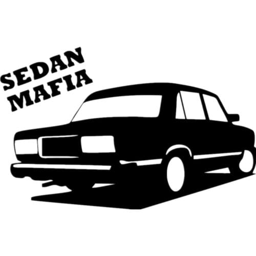 SZWL Sedan Mafia for Vaz Lada 2107 Car Sticker Auto Vinyl Decal Automobile Stickers Waterproof Accessories,20cm*12cm