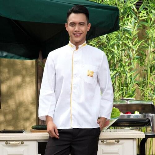 Hotel Chefs Uniform Long Sleeves Outfit Catering Kitchen Clothes Restaurant Food Service Chef Jacket Chef Uniform B-5567