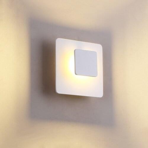 Indoor LED Wall Lamp Living Room Decoration Wall Light Home Lighting Fixture Square Aluminum Loft Stair Light AC85-265V