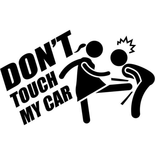 Don't Touch My Car Funny Car Sticker Vinyl Decals Automobile Motorcycle Accessories Stickers Waterproof Decals,12cm*20cm