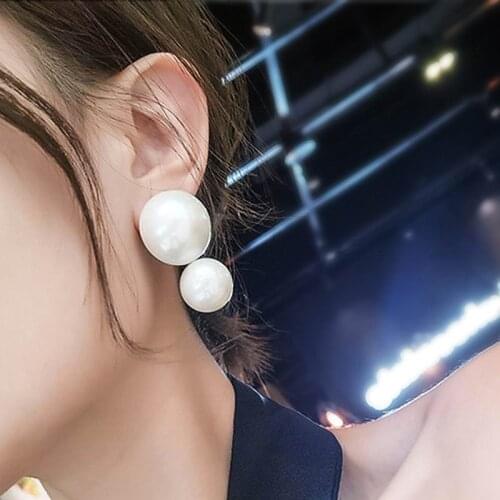 2020 New Big Simulated Pearl Earrings For Women Wedding Party Elegant Long Pendientes Statement Trendy Jewelry Bijoux