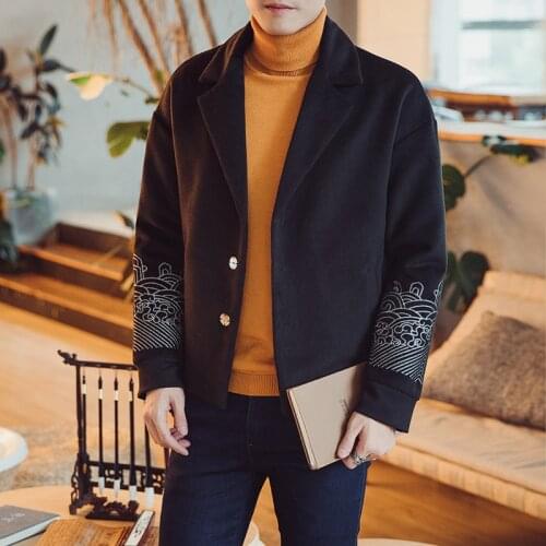 Winter jacket for men Japanese streetwear kimono mens bomber jackets outerwear men clothes 2018 KK2600 X