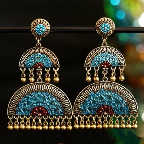 ZOSHI Vintage Drop Earrings for Women Jhumka Pendant Trendy Earrings Turkish Gypsy Indian Jewelry Statement Earring
