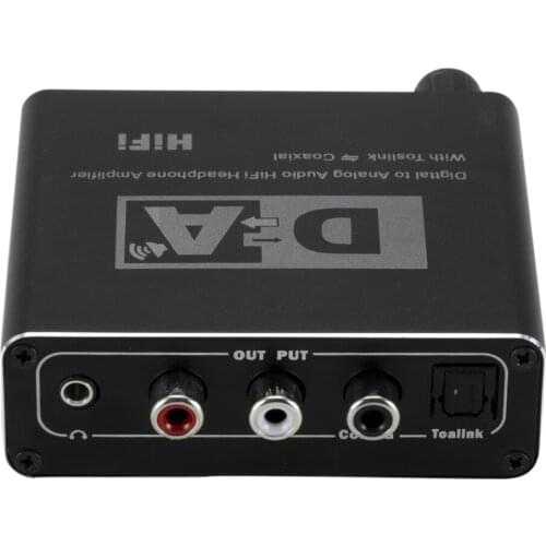 192KHz DAC Converter Coaxial Toslink to Analog L/R Audio 3.5mm Audio Converter