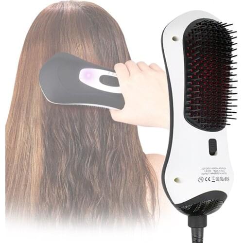 2 in 1 Hair Dryer Styling Comb Infrared Hot Air Hair Straightener Brush for Travel Home MH88