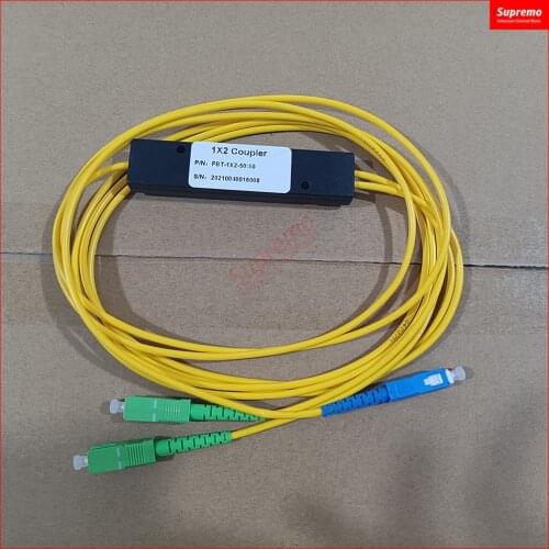 30pcs/lot 1X2 PLC Singlemode Fiber Optical splitter FTTH PLC fabrica esse splitter box sm plc 1x2 sc/upc sc/apc