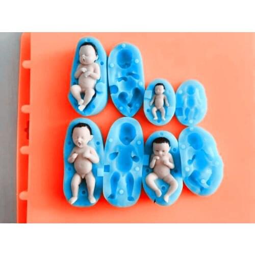 4pcs/lot DIY Baby Craft Mold Silicone Baby Mold Cake Mold Fondant Cake Decoration Mold Moulds Rubber PRZY Eco-friendly 001