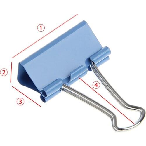 40Pcs Colorful Metal Binder Clips File Paper Clip Office Supplies 19mm Width