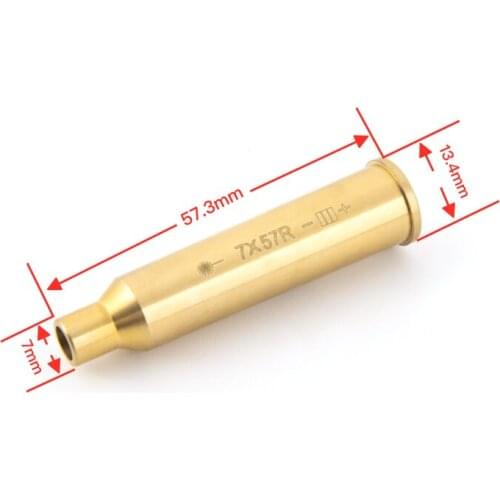 7x57R Rifle Laser Boresighter In Chamber Red Laser Collimator Gun Bore Sighter Rifle Scope Pointer