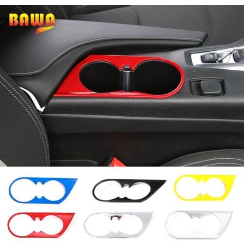 BAWA ABS Car Front Cup Holder Decoration Cover Interior Stickers For Chevrolet Camaro 2017 Up Car Styling