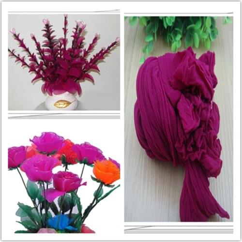 Free shipping 47 colors mix shipping or only one color ship mesh flowers,nylon stocking material/ronde flower for DIY flower