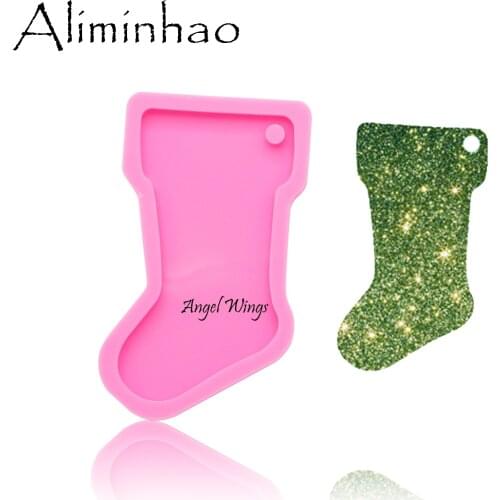 DY0108 Shiny Christmas Light/Tree/Ornament /sock keychains mold Silicone mold Resin DIY epoxy and resin craft molds