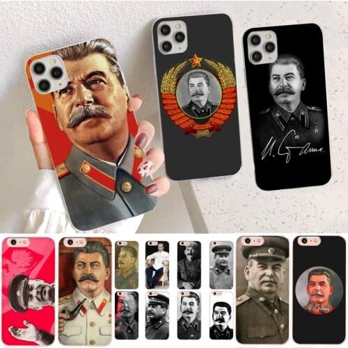 YNDFCNB Russian Commander Stalin Phone Case for iPhone 11 12 pro XS MAX 8 7 6 6S Plus X 5S SE 2020 XR case