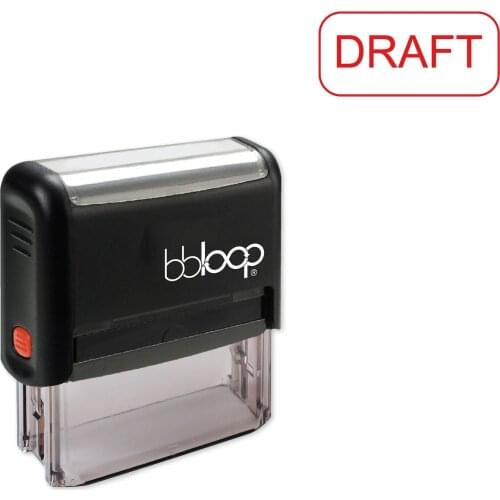 Bbloop Draft w/Round border Style Font and Design Self-Ink
