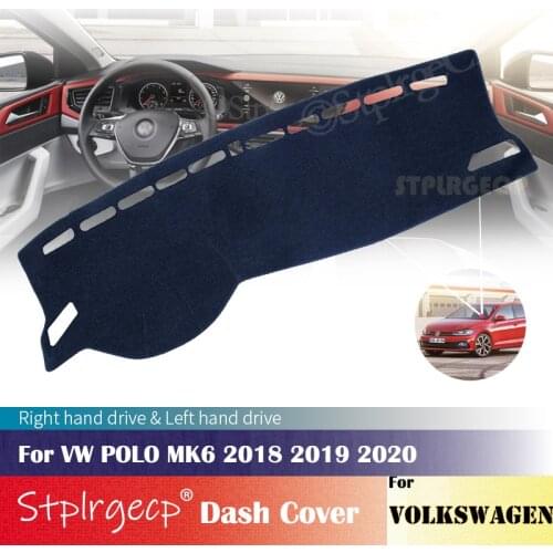 For Volkswagen VW POLO MK6 2018 2019 2020 Anti-Slip Mat Dashboard Cover Pad Sunshade Dashmat Car Accessories Styling Covers