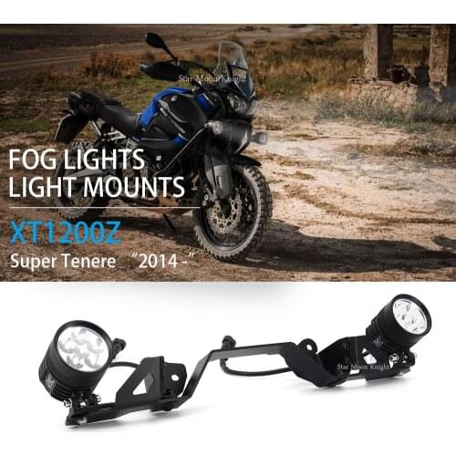 For Yamaha XT1200Z XT 1200 Z XTZ 1200 2014- Fog Lights Auxiliary Bracket Spot Light Mounts Spotlight Bracket Led foglight Holder