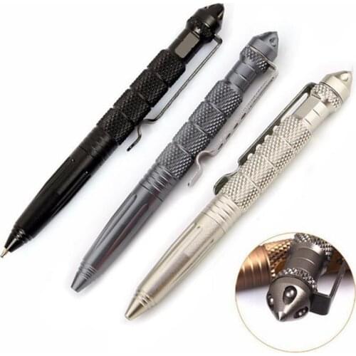 Military Tactical Pen Self Defense Weapons Aluminum Alloy Defence Kit Outdoor Multipurpose Emergency Glass Breaker Survival Tool