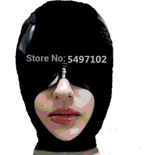 Latex Maid Open Mouth Hoods Fetish Mask