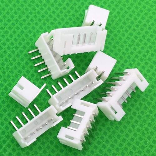 MCIGICM 50pcs 2mm Connector male right angle material connectors PH2.0 3P 4P Leads pin Header PH-AW 2.0mm