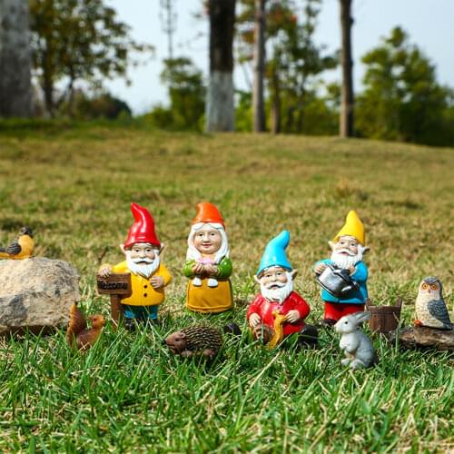 Newest Arrival 10pcs/set Fairy Garden Accessories Miniature Garden Gnomes Figurines Small Ornaments for Home