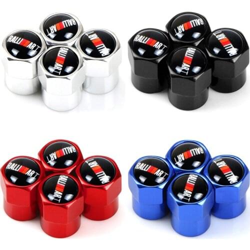 New Aluminum Alloy Car Wheel Tire Valve Caps Tyre Rim Stem Covers Airdust Waterproof For mitsubishi RalliArt