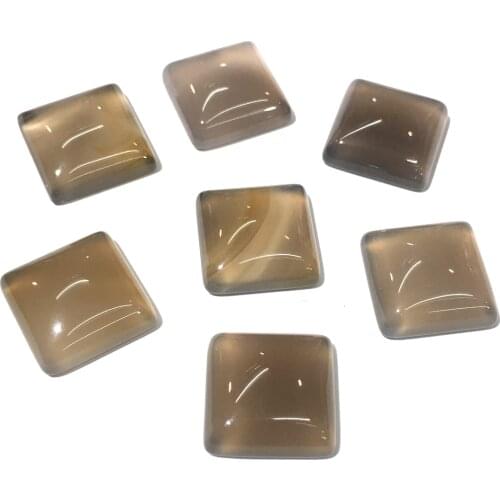 Wholesale 5pcs Square Cabochon Beads 10 16mm Flatback Natural Stone Cameo Beads for DIY Handmade Jewelry Making Findings
