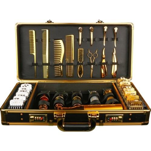 Hairdresser Stylist Hairdressing Styling Tools Organizer Travel Password Lock Barber Clipper Case Box Portable Barber Suitcase