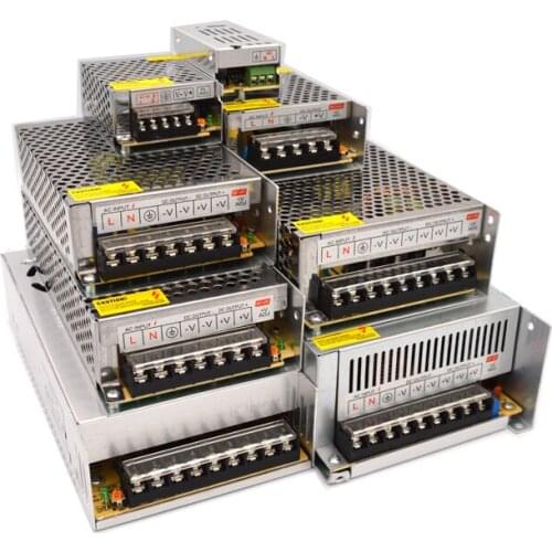 Power Supply 12V 1A 2A 3A 5A 6A 8A 10A 12A 15A 20A 30A 40A 50A Transformer 220V to 12V Power Source Adapter For LED Strips