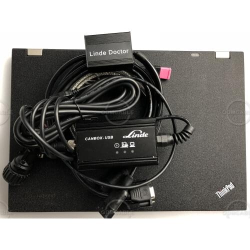 For Linde diesel forklift Full Kit canbox doctor with usb diagnostic cable Tool Electric Forklift Diagnosis scanner with laptop