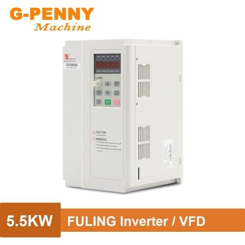 FULING Inverter VFD 5.5KW 220V/380V Variable Frequency Drive for spindle motor speed control 1000Hz 3-phase output 7A Current