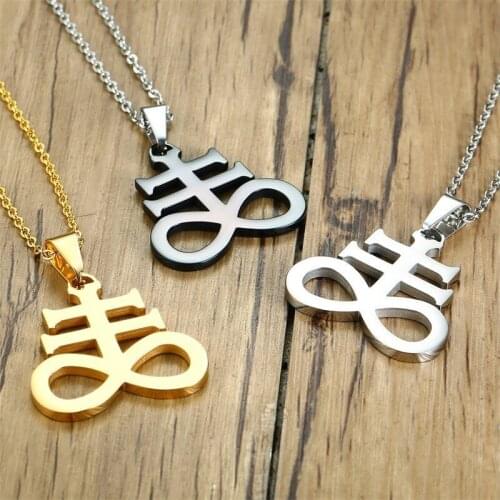 Simple Mens Satan Cross Necklaces High Polished Stainless Steel Male Collar Prayer Jewelry