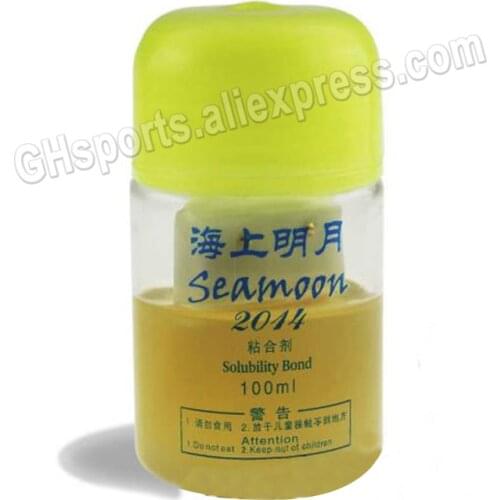 HAIFU SEA MOON Table Tennis Rubber Sponge Solubility Bond Booster Oil 100ml Original HAIFU SEAMOON VOC Tune Ping Pong Booster