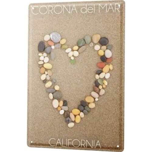 SINCE 2004 tin Sign World Journey sea Heart