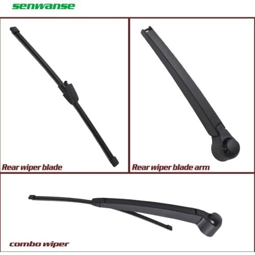 Senwanse Rear Wiper Blade and Arm For Skoda Octavia MK 2 2004-2012 Auto back windshield windscreen wiper blade
