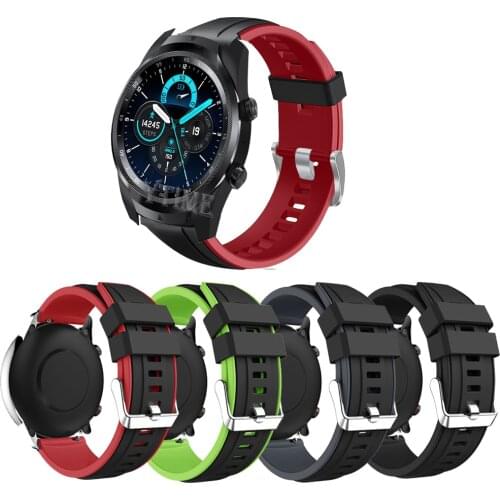 Silicone Strap For Ticwatch Pro 3 E2 S2 E 2 Gps 4g/lte Gtx 2021 2020 2019 Bracelet Watchband 22mm Double Color Wristband