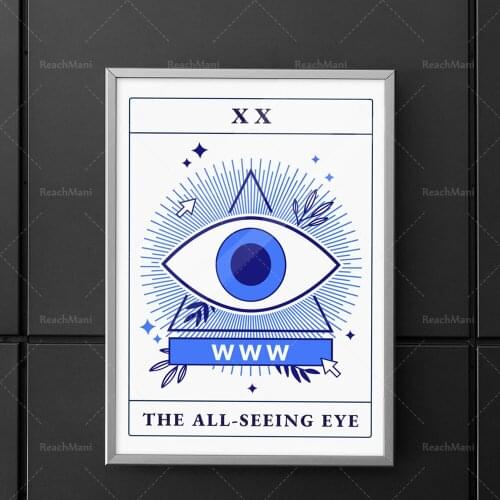 Tarot Parodie Affiche All-Seeing Eye Art Printing Home Wall Decoration Art Poster