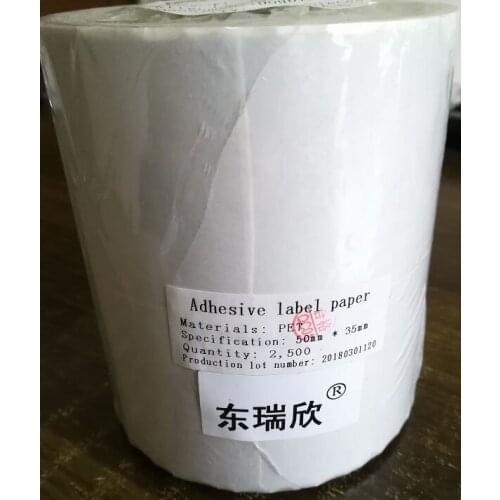 Thermal transfer label stickers Tearproof oilproof label paper tags 50x35x2500 sheets/Roll