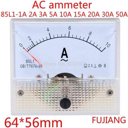 Pointer AC ammeter AC 0-10A 1A 2A 3A 5A 10A 15A 20A 30A 50A Analog Panel Ammeter Gauge Ampere Current Meter 85L1