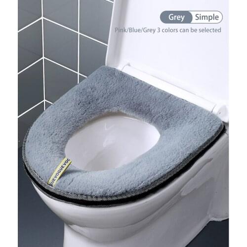 Universal Warm Soft Washable Toilet Seat Cover Household Bathroom Winter Waterproof WC Mat Seat Toilet Accessories