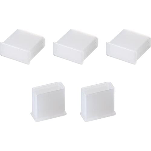 Uxcell 5pcs Silicone USB Cap Port Cover Anti Dust Protector 13mmx5mm for USB 2.0 Clear