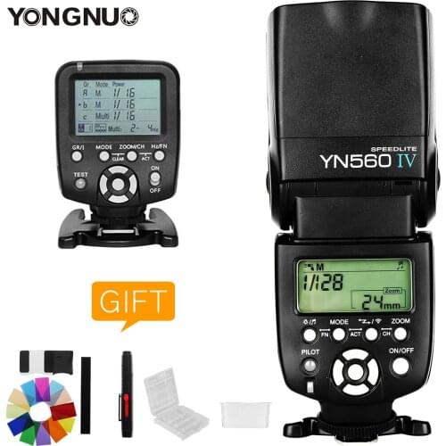 Yongnuo YN560 IV YN560IV + YN560TX Flash Controller For Canon Nikon with free 3 Flash Diffuser Box Wireless Speedlite Flash